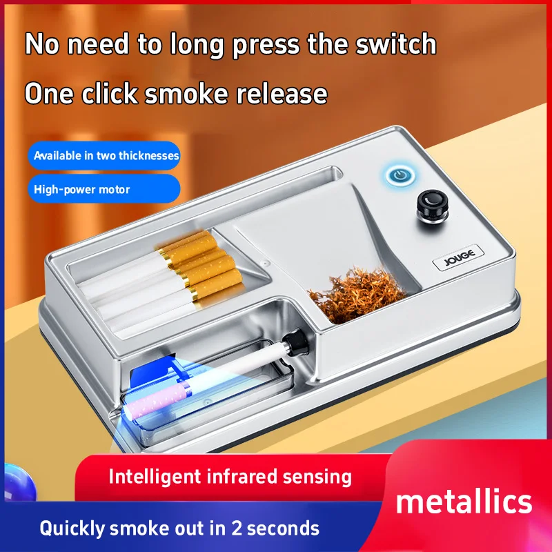 

2200, двойная автоматическая машина для приготовления сигарет, 6,5/8 мм, электрический инжектор для табака, портативный сигарет, аксессуар для курения