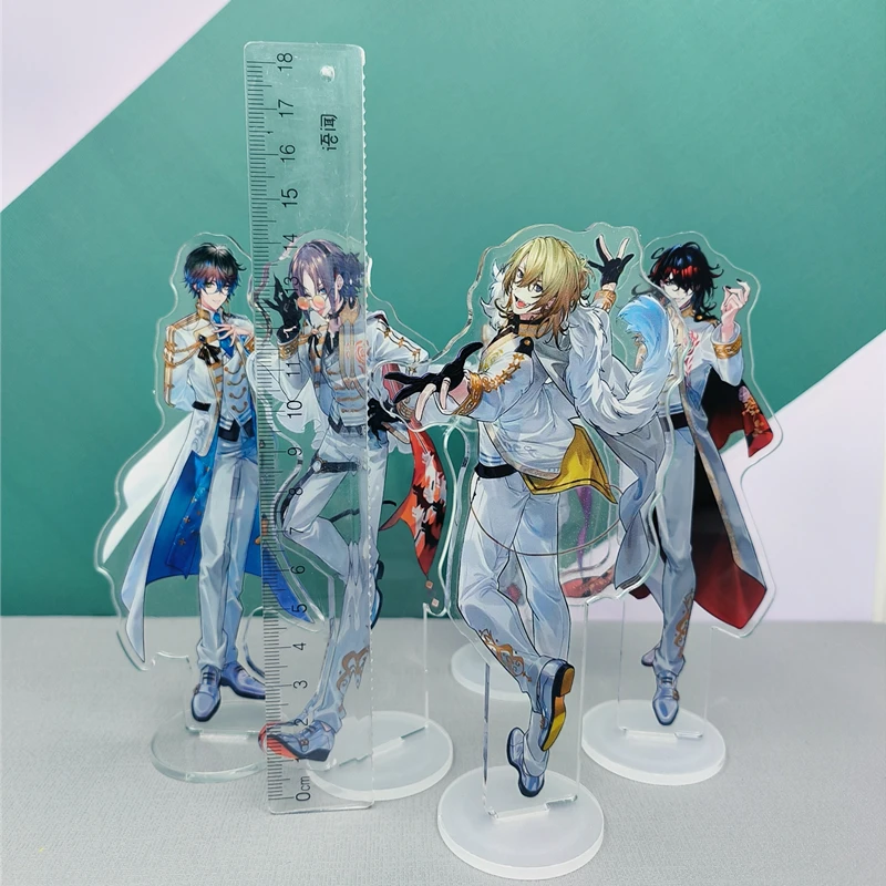 Game Anime Luxiem Vox Ike Luca Mysta Shu Laser Acrylic Stand Figure Model Plate Toys Charm Tabletop Decor  Ornaments