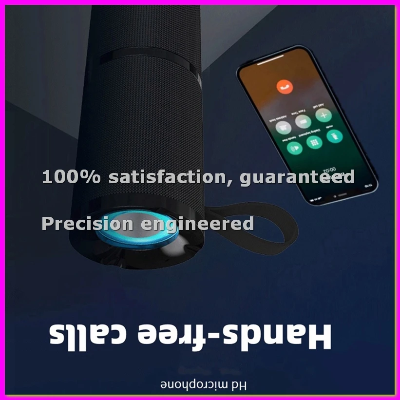 

Беспроводная Bluetooth-колонка портативная уличная водонепроницаемая с двумя динамиками, сабвуфером, объемным звуком и RGB-подсветкой Red-ELEC