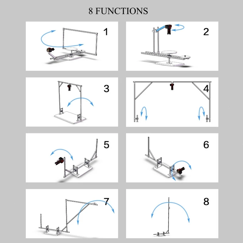 Professional Photography Flip Surrounding Shooting Stand Panoramic Video Shooting Table 360 Slide Rail Rotating Photo Booth
