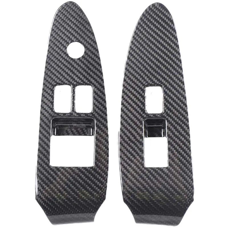 

Real carbon fiber For Nissan Fairlady 400Z 2023+ Car Window Glass Lifting Button Decorative Frame Sticker iInterior Accessories