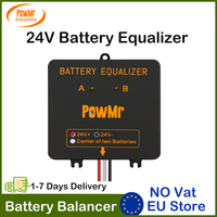 PowMr 24V Battery Equalizer Voltage Balancer for Lead-Acid AGM Gel Flood Battery Extend Battery Life 1 Year Save Extra Expense