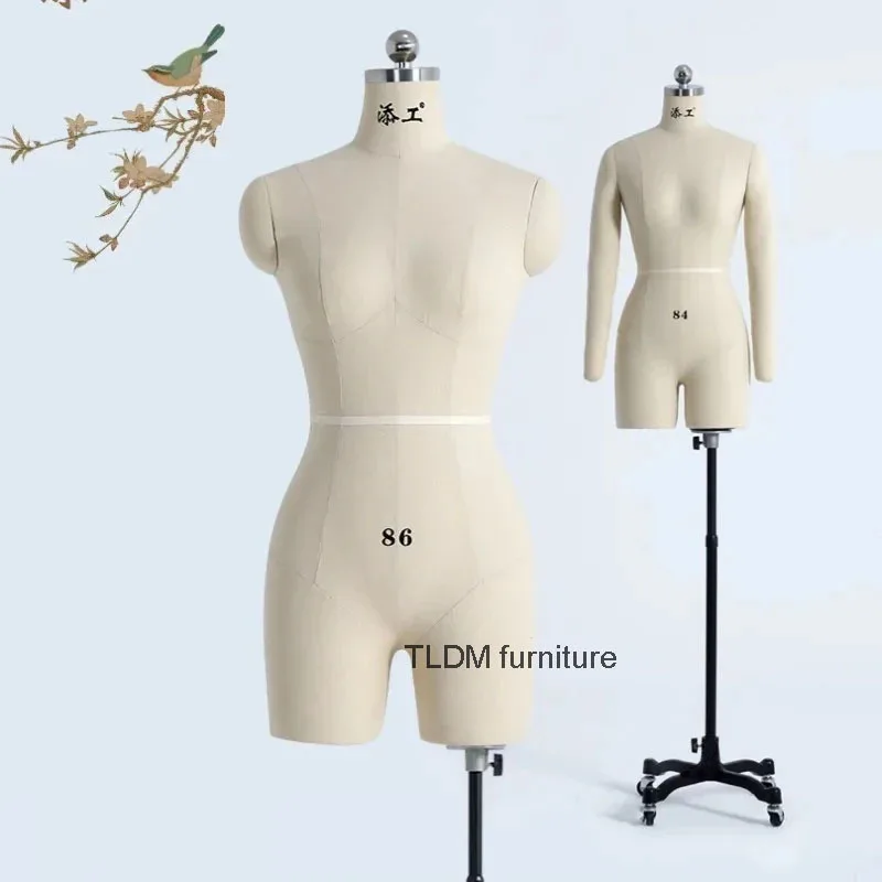 

Standard Sewing Linen Cover Boby Female Mannequins for Clothing Design Bust Tailor Mannequin Dress Display Stand Can Pin Zn