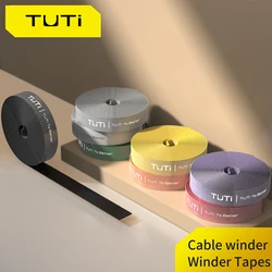 TUTI 0.78 Inch Width Nylon Strap Reusable Wire Ties Available in Black Gray Red White for Organizing Electronics And Cables