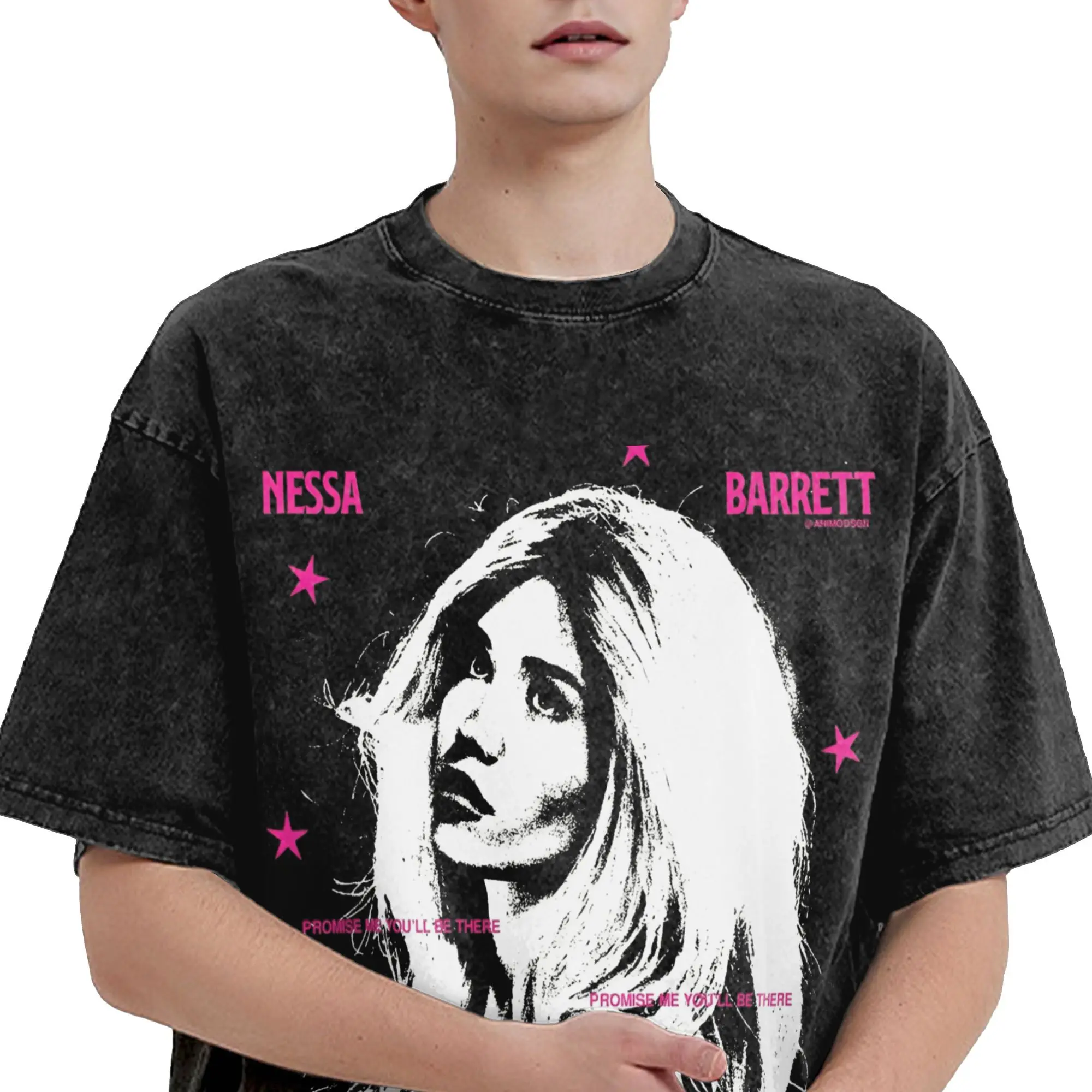Nessa Barrett Aftercare 2025 Tour Men's T Shirts Washed  Leisure Tees Short Sleeve O Neck T-Shirt Pure Cotton New Arrival Tops