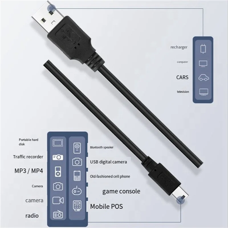 ABKQ-2X Кабель для записи вождения Мини 5 В 2000 мА Автомобильные принадлежности Зарядный кабель 3,5 м Адаптер GPS-навигатора Вилка питания B