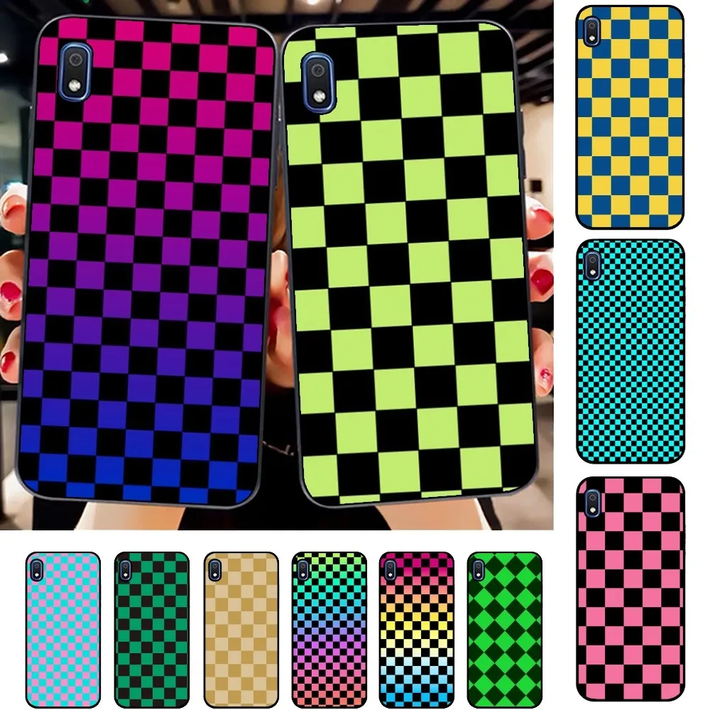 Luxury Checkerboard Phone Case For Samsung A 10 11 12 13 20 21 22 30 31 32 40 51 52 53 70 71 72 73 91 13 shell