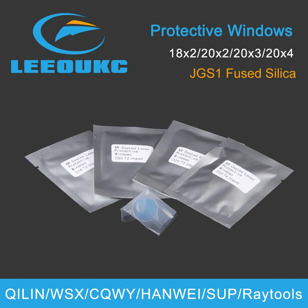 Máquina de Solda a Laser Janelas de Proteção 1064nm 18*2 20*2 20*3 20*4 mm para Cqwy Sup Wsx Qilin Hanwei Cabeça 100 Pcs Lot