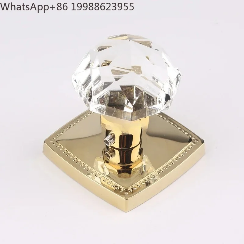 High-end Luxury European Crystal Door Knobs Single-side Door Lock Entry Background Wall Invisible Hidden Door Knobs Lock Keyless