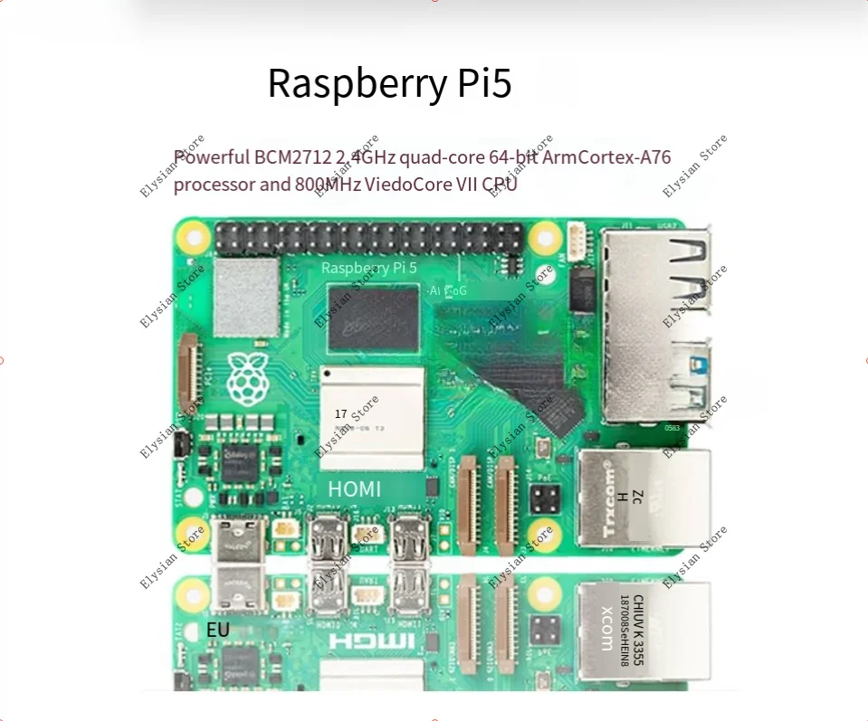 Raspberry Pi 5 development board   5th generation 4g 8g memory Cortex-A76 main  linux