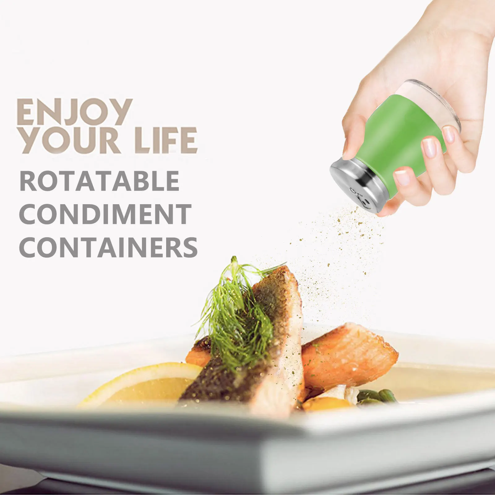 

2Pcs Glass Spice Jar Stainless Steel Lid Kitchen Salt Pepper Shakers for Seasoning Sugar Powder Storage Restaurant