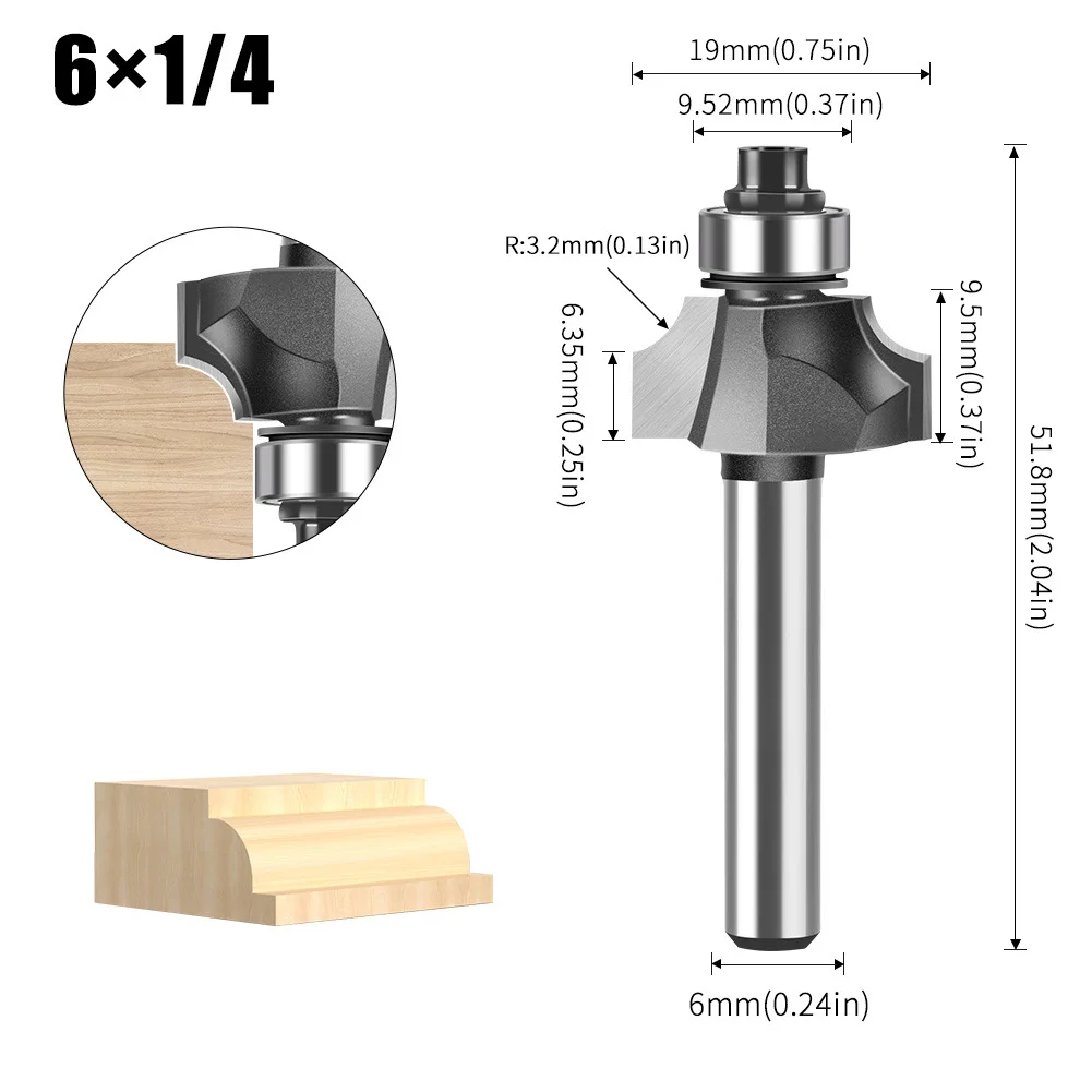 

6mm Woodworking Knife Line Knife Cabinet Door Panel Slotting Trimming Milling Cutter Trimming Machine Knife