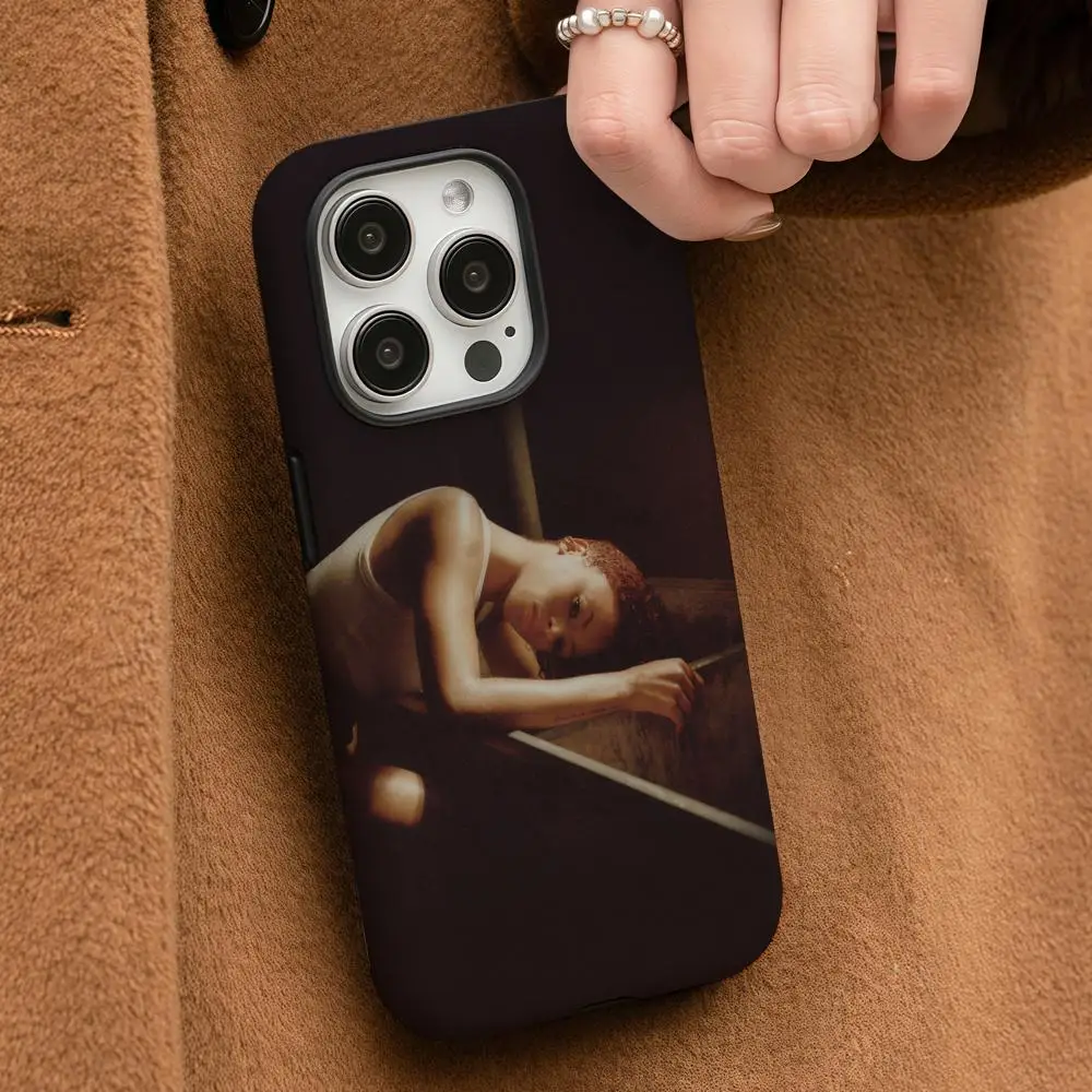 

Чехол для телефона для iPhone 17, 16, 15, 14, 13, 12, Pro Max Plus, глянцевая HD двухслойная жидкая задняя пленка с твердым корпусом Ravyn Lenae Birds Eye