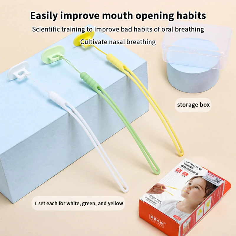 3Pcs/Set Sleep Mouth Breathing Corrector Lip Muscle Training Massager Lifting Lip Exerciser Keep Mouth Tightener Corrector