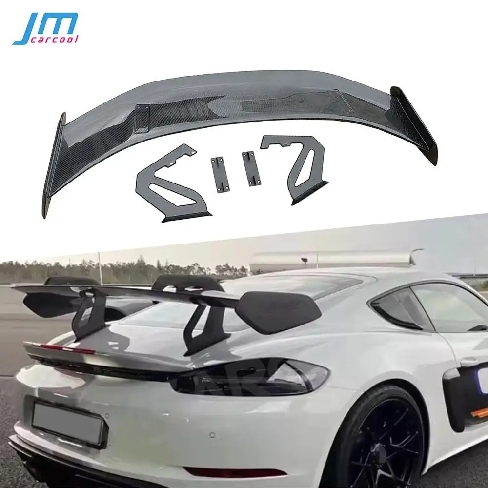 Carbon Fiber Rear Trunk Duck Spoiler Wings for Porsche Cayman Boxster 981 986 987 718 GT4 GTRS 2013+ FRP Body Kits Decoration