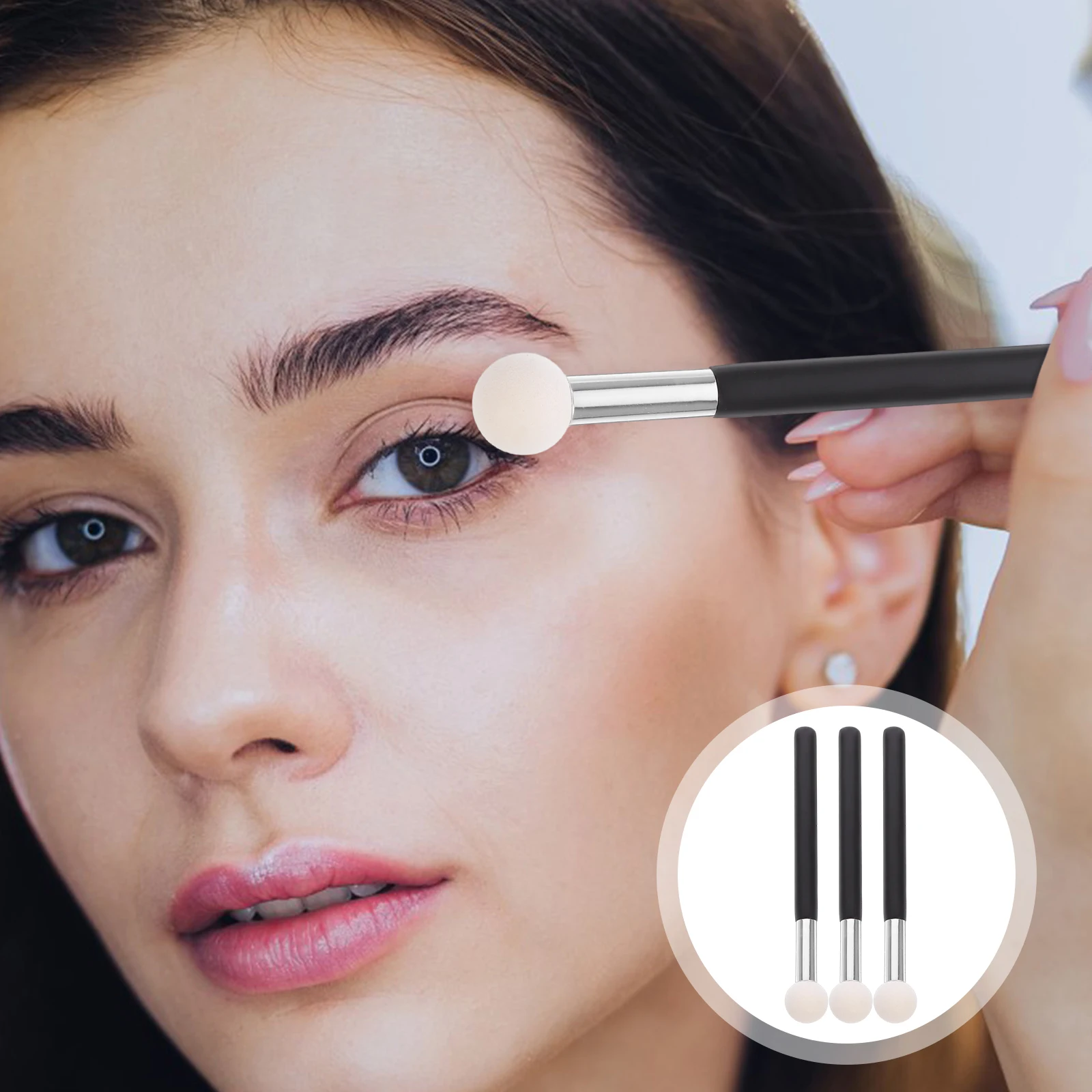 Mini correcteur Portable tête de champignon, 6 pièces, sous la couverture des yeux, mélange, brosse anti-cernes Portable, applicateurs de maquillage pour fond de teint
