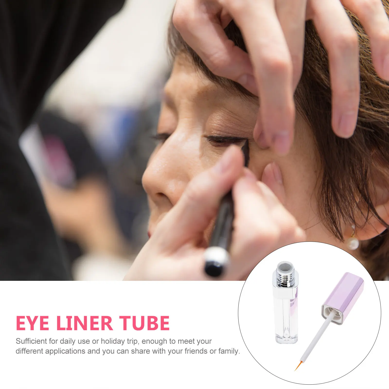 6 ชิ้น หลอดเปล่าสำหรับใส่มาสคาร่า ขวดใส บรรจุภัณฑ์อายไลเนอร์แบบเติมได้ ขนาดกะทัดรัด น้ำหนักเบา สำหรับเก็บครีมบำรุงขนตา