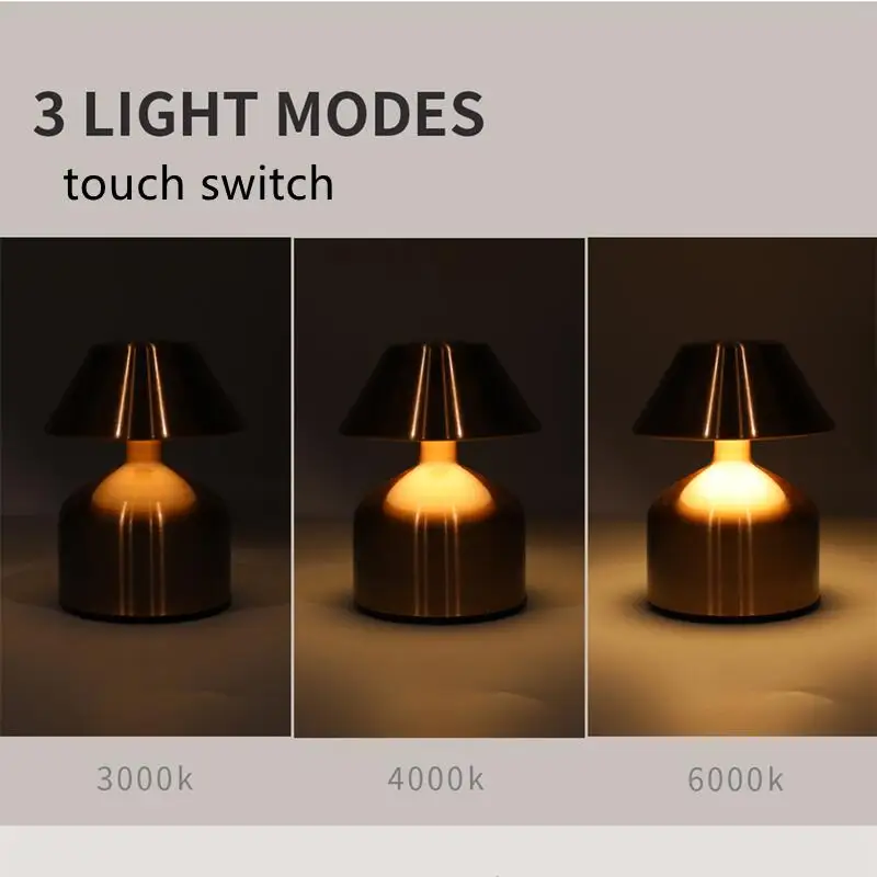 Upgraded Creative LED Table Lamps Nordic Simple Touch Dimming USB Rechargeable Desk Light for Bar Restaurant Bedroom Home Decor