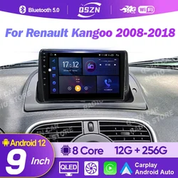 For Renault Kangoo 2008 -2018 2 Din Android 13 Car Radio Multimedia Player Carplay Autoradio Stereo GPS IPS 2K QLED 4G Head Unit