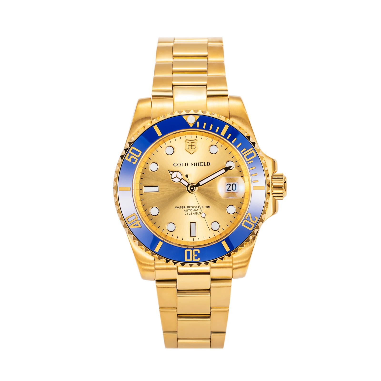 

2026 New 42mm Men Mechanical Automatic Watches 24K Gold Business Calendar Wristwatch Stainless Steel Strap Waterproof Men Watch