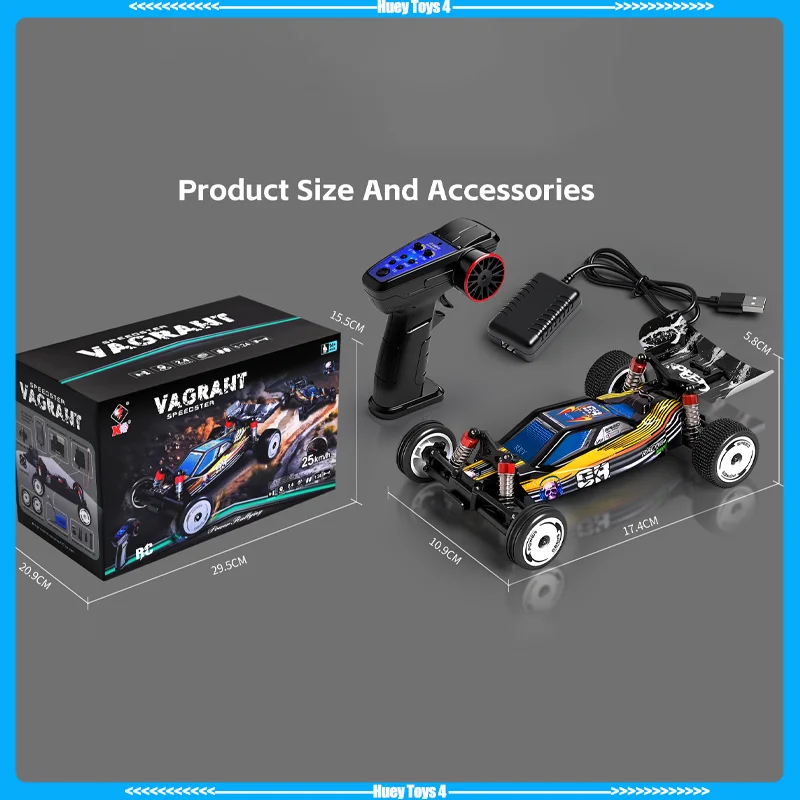 

Wltoys 244016 Высокоскоростной пульт дистанционного управления 1:24 Электрический двухколесный привод Электрический конкурентоспособный высокоскоростной игрушечный автомобиль с дистанционным управлением Радиоуправляемый
