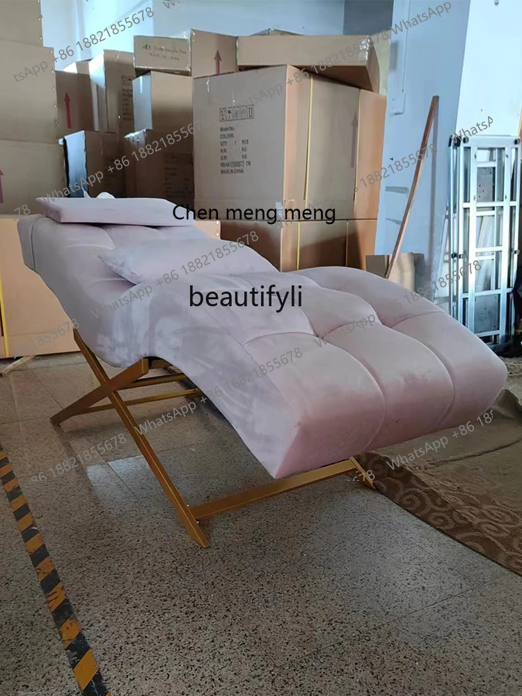 S7486 ss 2024 New S-Type Facial Bed Manicure Face Washing Eyelash Tattoo Embroidery Beauty Salon Special Bed