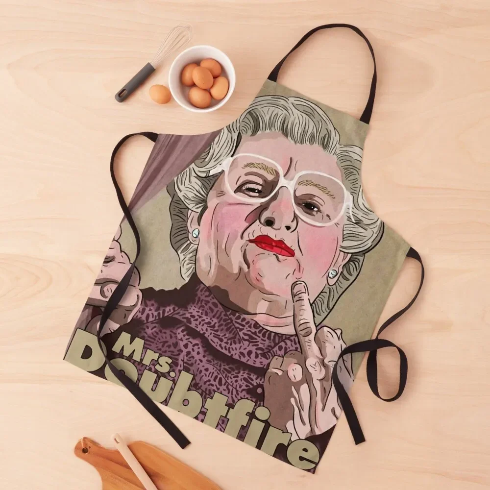 

Mrs Doubtfire Art Apron For Hairdresser Children'S cleanings Women's Apron
