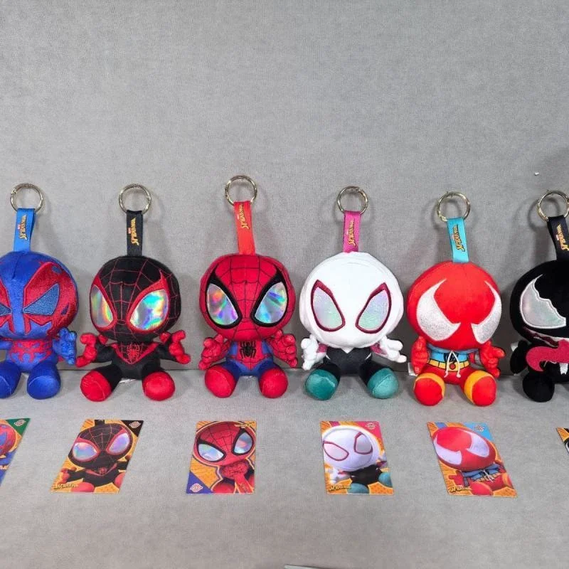 Marvel Spider-Man Mystery Cosbi Plush Keychain Blind Box Venom Gwen Miles Morales Stuffed Doll Bag Pendant Fans Surprise Gift - view 2