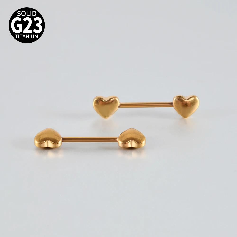 1PC G23 Titanium Nipple Barbell Ring Love Heart Shape Sword Nipple Ring Nipple Shield 14G Tongue Piercing Body Jewelry