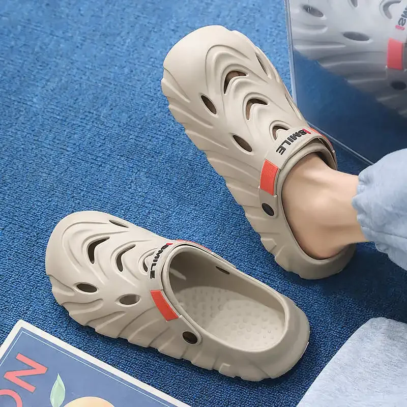 Sumer Round Foot 럭셔리 슬리퍼 남성용 고무 샌들 남성용 농구 스포츠 신발 운동화 연예인 신발 낮은 제안