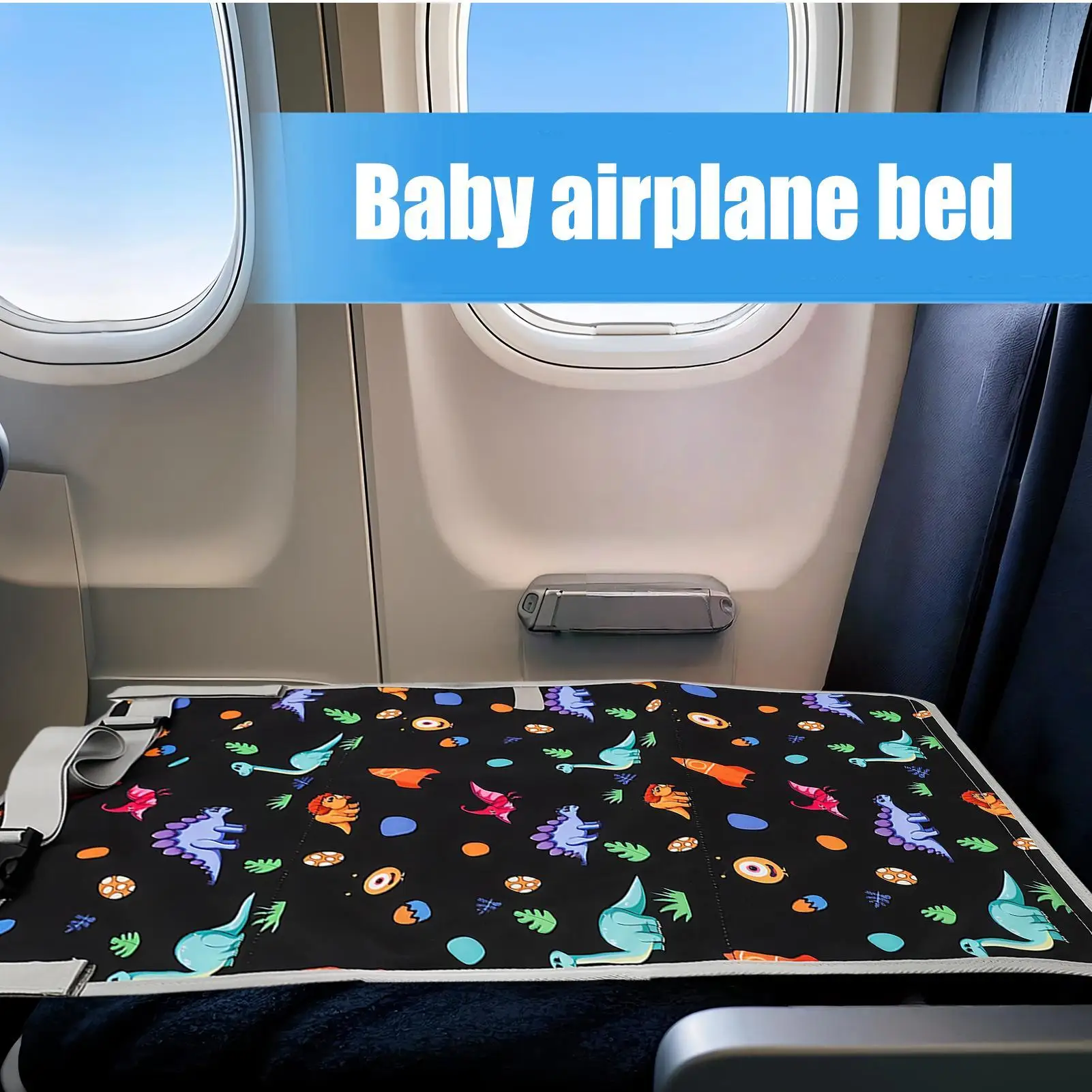 Kids Airplane Bed Airplane Seat Extender For Kids Soft Foot Rest Foldable Comfortable Cot For Traveling Playing Overnight Train