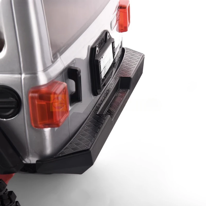 Stainless Steel Car Shell Rear Bumper Anti-slip Plate Decorative Sheet for 1/10 RC Crawler Car Traxxas SCX6 Wrangler DIY Parts