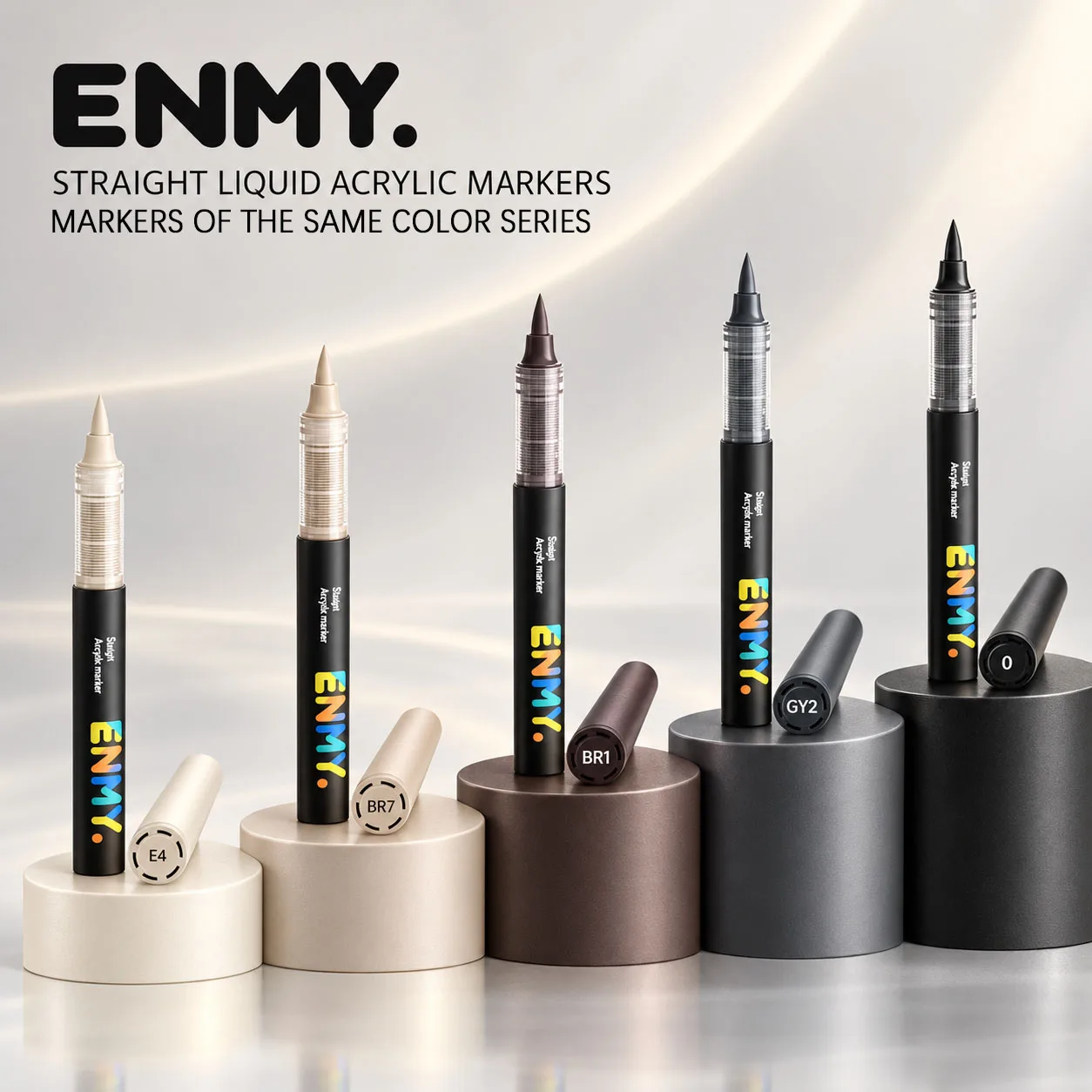 ENMY 8pcs Acrylic Markers Pens Set Direct Liquid DIY Art Drawing Professional School Gifts