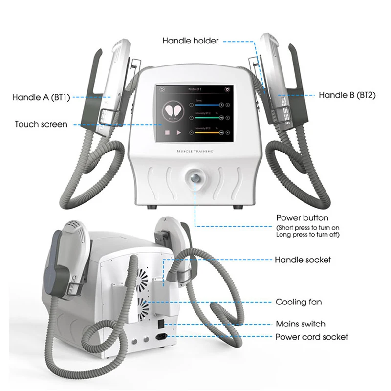 EMSlim Electromagnetic Sculpting Machine EMS Electromagnetic Muscle Stimulator for Fat Burning Weight Loss Butt Lift Fat Removal