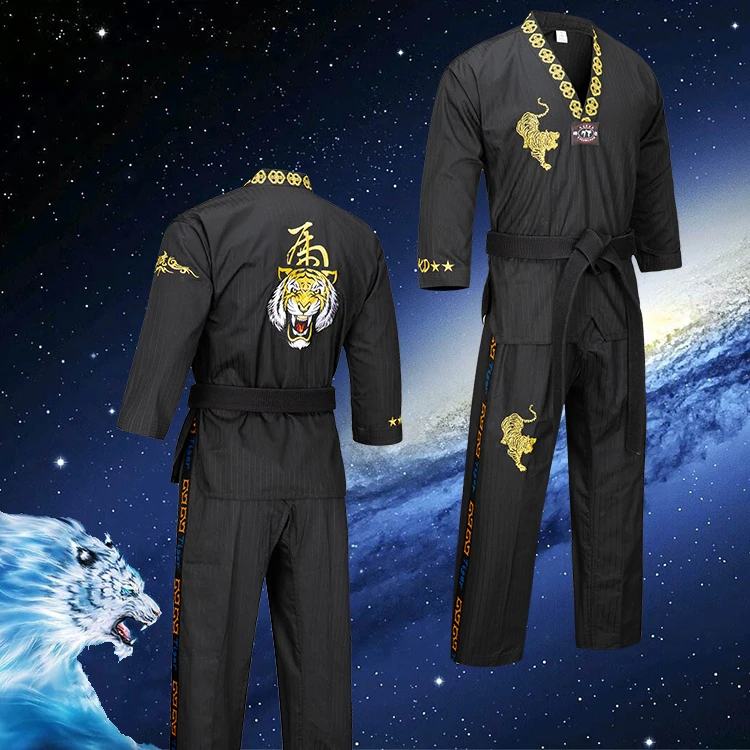 Dobok Taekwondo Do Taekwondo Uniform demonstracyjny z dekoltem w szpic, szkoła gimnastyczna Karate dla dzieci i 2023 haftowania dla dorosłych