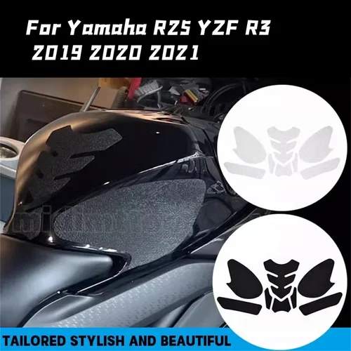 Para Yamaha YZF R3 R25 YZF-R3 2019 - 2023 2020 Protector lateral de almohadilla de tanque de combustible pegatinas calcomanía Gas rodilla agarre almohadilla de tracción Tankpad
