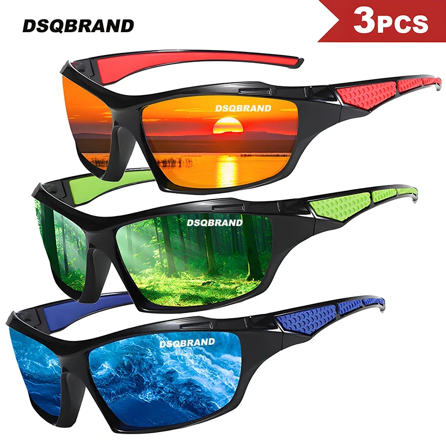 1/3 Polarized Glasses for Men and Women PC Frame + Multi-color Silicone Decoration ATC Lens with Night Vision Color-Changing