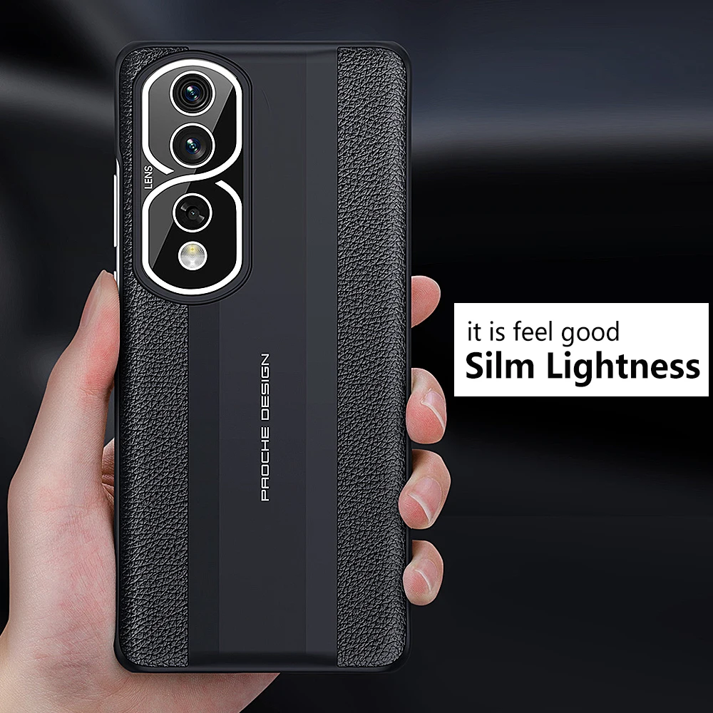 Honor80 Genuine Leather Phone Case for Honor 80 Pro Luxury 100% Natural leather Protection Cover For Huawei Honor 70 Pro Capa