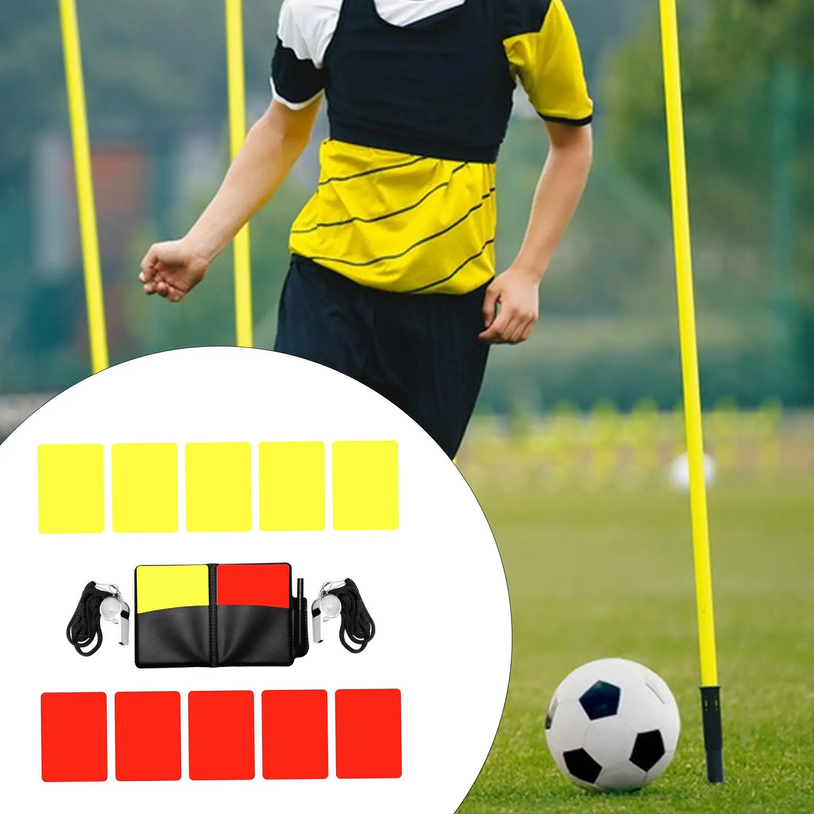 

Soccer Referee Cards Set Referee Equipment PVC Referee Gear Red and Yellow Cards
