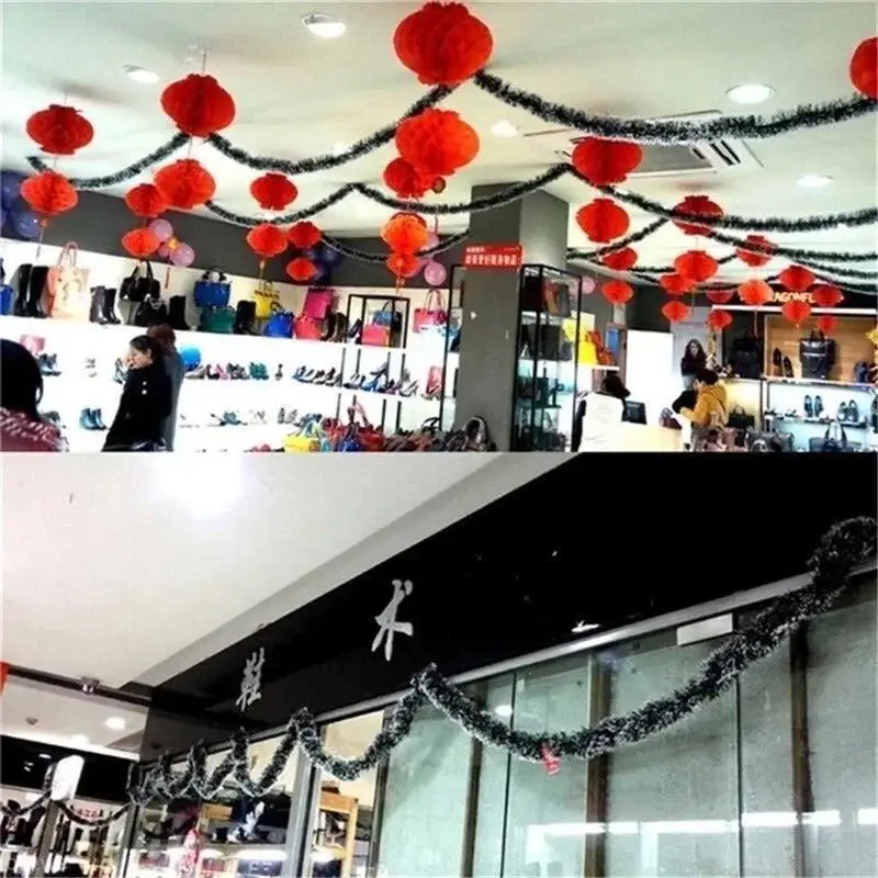 2 متر عشية عيد الميلاد الديكور بار القمم الشريط جارلاند شجرة عيد الميلاد المطبخ الحلي حفل زفاف عيد الميلاد الديكور الدعامة #5