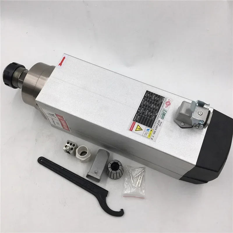 220V 7.5KW 10HP ER32 Spindle Motor Air Cooled 4pcs Ceramic Bearings High Precision for CNC Engraving machine Router Woodworking