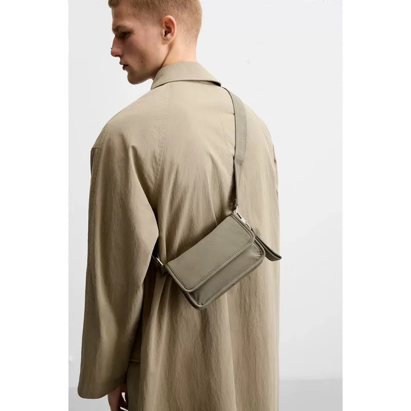 

2026 New Men s Multi functional Crossbody Bag Waterproof Nylon Flip Flap Commuter Casual Shoulder bags Small Waist bag сумка sac