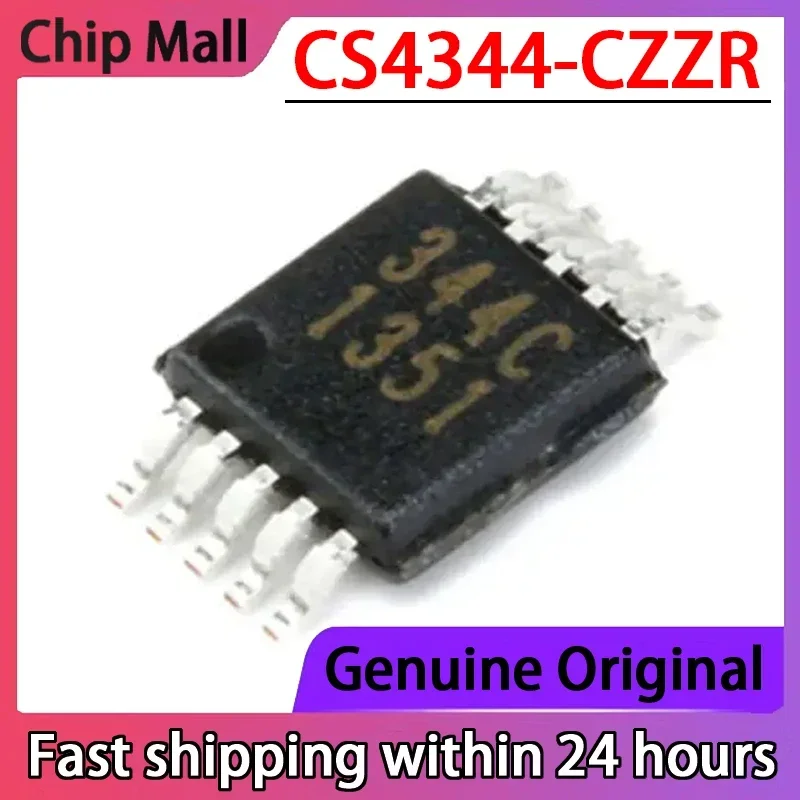 

5PCS New CS4344-CZZR Screen Printing 344C TSSOP10 Digital To Analog Conversion 24Bit Audio D/A Converter Chip Original