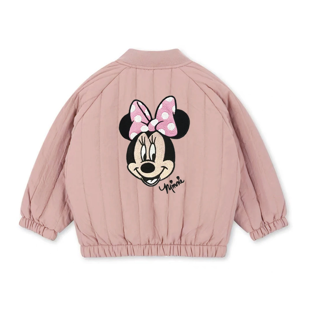 

Cute Minnie Mouse Girl's Jackets Disney Mickey Embroidered Coat for Kids Autumn Winter Children Boy Girl Outerwear