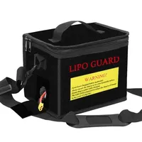 Lipo Battery Safety Bag Portable Explosion-proof Fireproof Storage Bag With Safe Guard 215*145*165mm Size For RC Drone Batteries