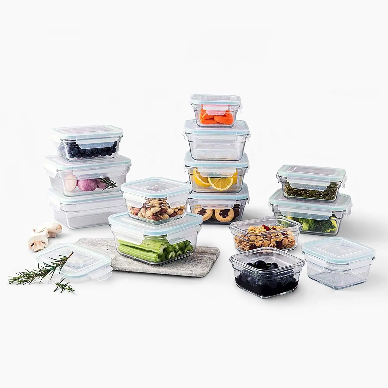 

Oven and Microwave Safe Glass Food Storage Containers 28 Piece Set