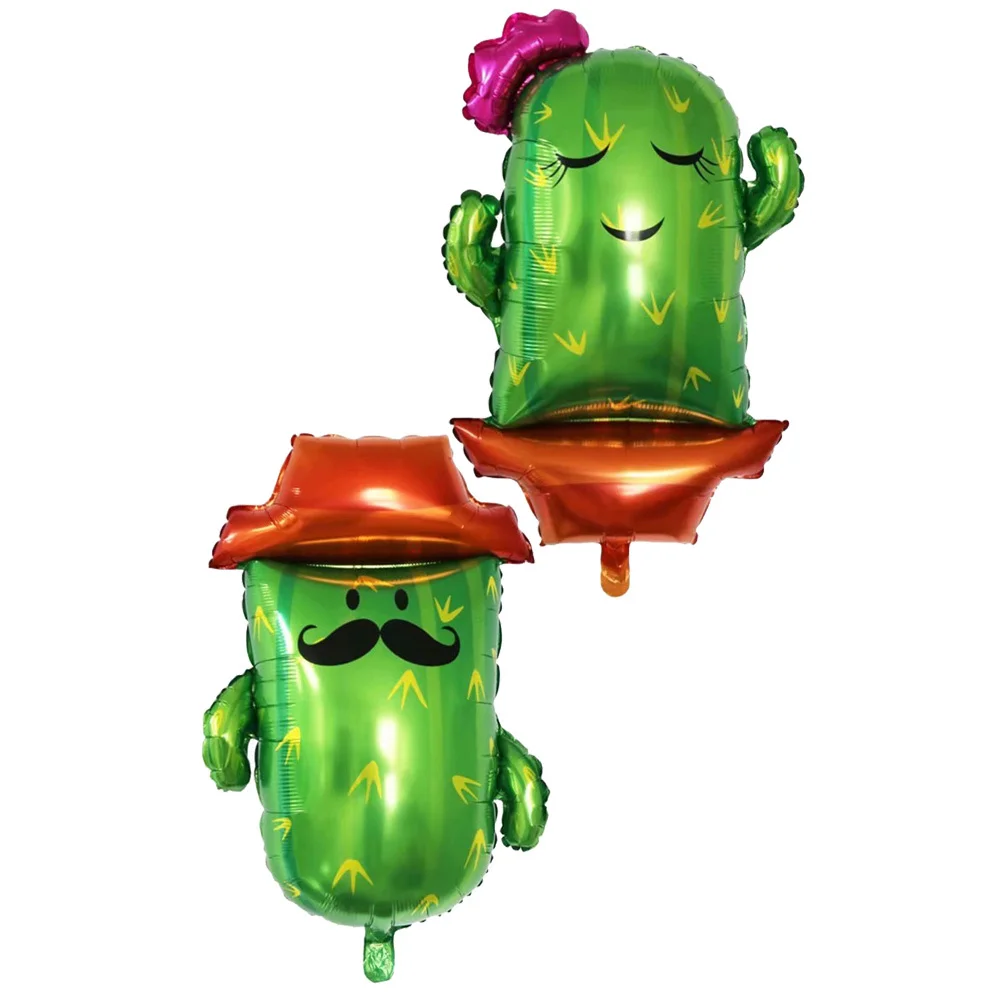 

2Pcs Birthday Party Balloons Cactus Style Decorative Balloons for Wedding Festival Celebration Decoration Reusable Balloon Set
