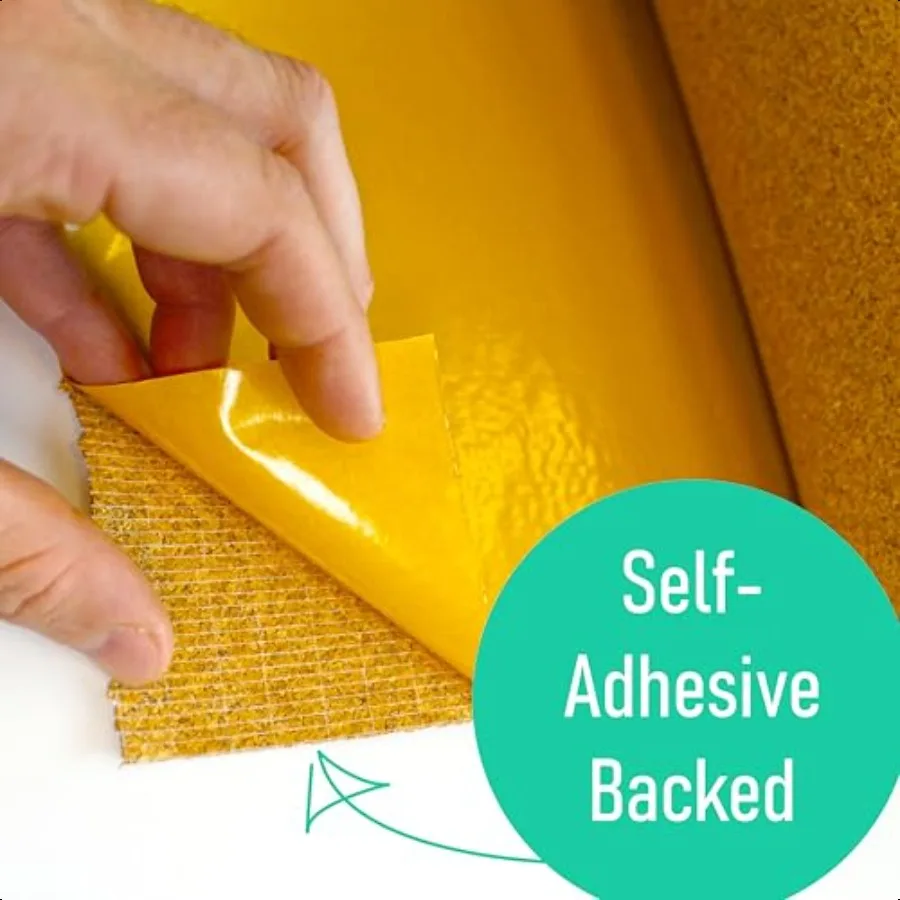 12 "x 48" لفة الفلين الطبيعي 2 مللي متر سميكة ذاتية اللصق لوحة الفلين لفة لوحات الإعلانات الجدار الشنق أدراج الحرف الرف بطانة #4