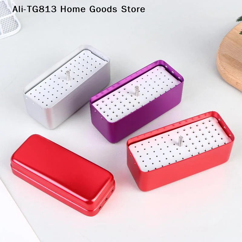 

[TG813]72 Hole Aluminium Autoclave Sterilizer Dental Bur Sterilizer Box For Case Burs Dental Fi