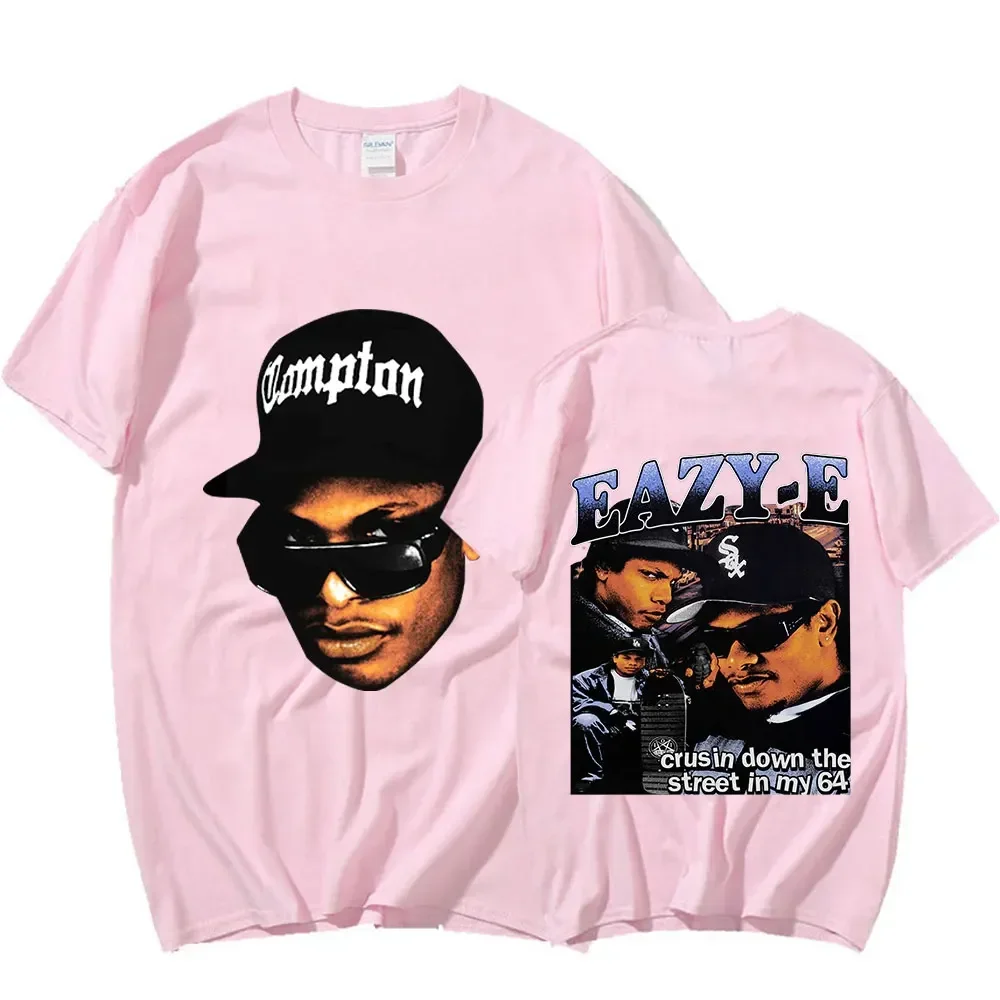 90s Rapper Eazy E Graphic T Shirt Men Vintage Harajuku T-shirts Short Sleeve Oversized Cotton T-shirt Hip Hop Streetwear Tees